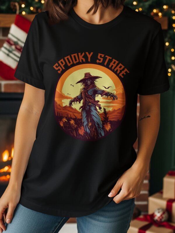 Spooky Scarecrow Stare Halloween T-Shirt