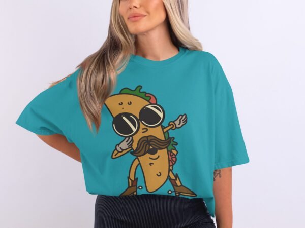 d0dfa02e-76ea-458e-a463-09c918ec8cb2 Funny Hipster Taco T-Shirt | Mustache & Sunglasses