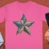 Patriotic Americana Star Patchwork Design T-Shirts