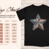 Patriotic Americana Star Patchwork Design T-Shirts