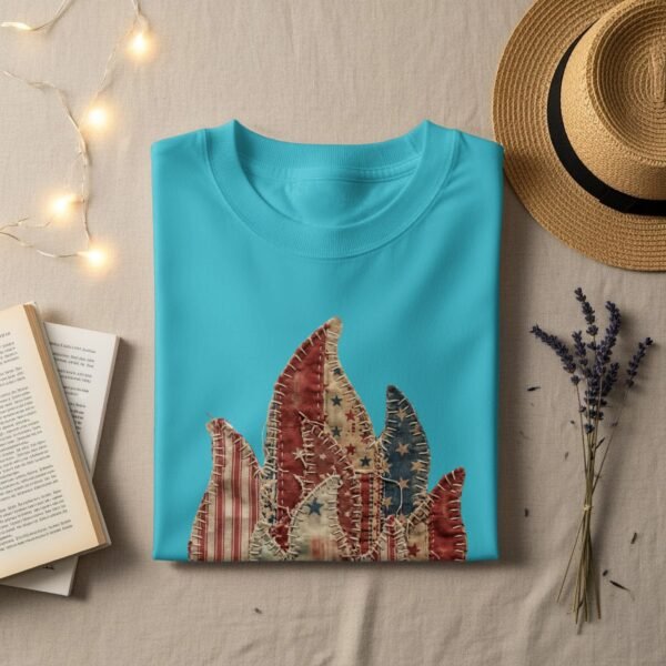 Primitive Americana Campfire Quilt T-Shirt
