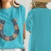 Rustic Americana Patchwork Horseshoe T-Shirt