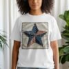 Rustic Patchwork Americana Star T-Shirt