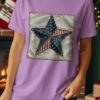 Rustic Patchwork Americana Star T-Shirt