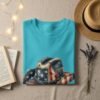 Distressed American Flag Cowboy Hat Graphic T-Shirt
