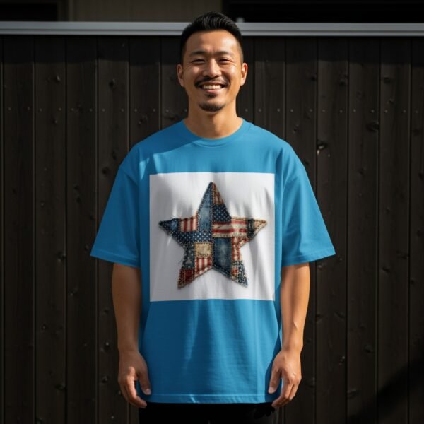 Rustic Americana Patchwork Star T-Shirt