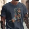 Vintage Americana Cowboy Boot Graphic T-Shirt