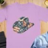 Distressed American Flag Cowboy Hat Graphic T-Shirt