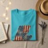 Rustic American Flag Lightning Bolt T-Shirt