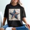 Rustic Americana Stitched Star T-Shirt