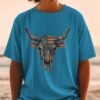 Patriotic Denim Skull T-Shirt | Americana Western Tee