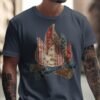 Primitive Americana Campfire Quilt T-Shirt