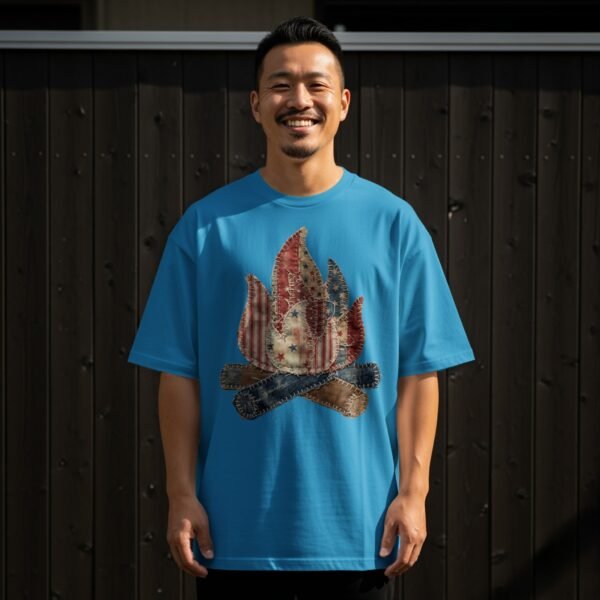 Primitive Americana Campfire Quilt T-Shirt