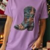 Vintage Americana Cowboy Boot Graphic T-Shirt