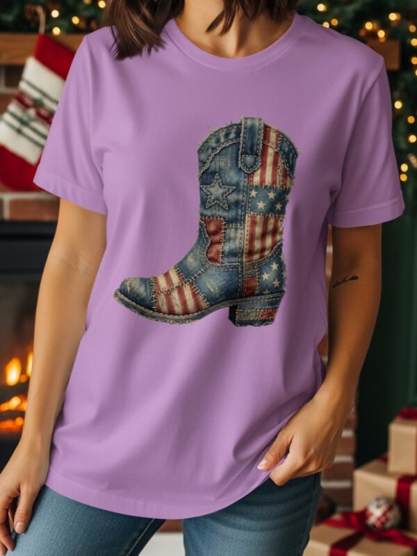 Vintage Americana Cowboy Boot Graphic T-Shirt