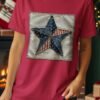 Rustic Patchwork Americana Star T-Shirt