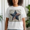 Rustic Americana Stitched Star T-Shirt