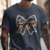 Rustic Americana Patchwork Flag Graphic T-Shirt