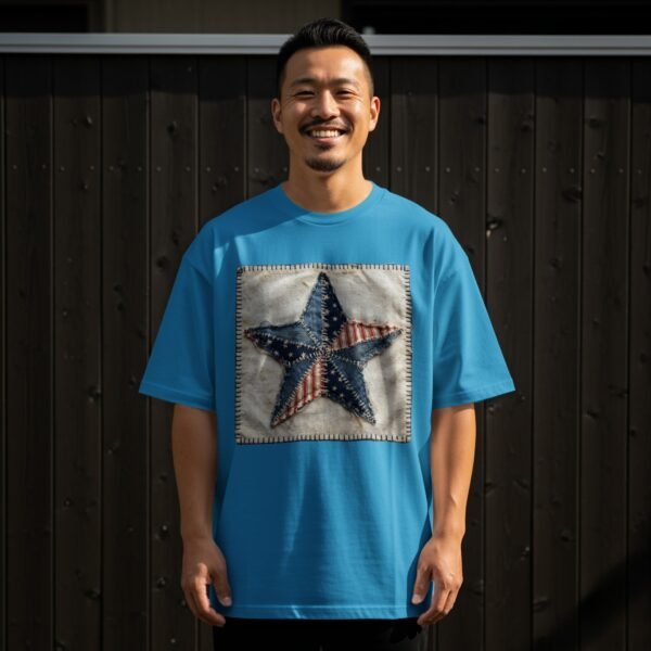 Rustic Patchwork Americana Star T-Shirt