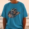 Distressed American Flag Cowboy Hat Graphic T-Shirt