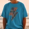 Rustic American Flag Lightning Bolt T-Shirt