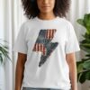 Rustic American Flag Lightning Bolt T-Shirt
