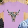 Patriotic Denim Skull T-Shirt | Americana Western Tee