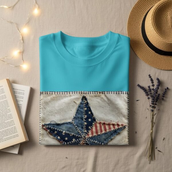 Rustic Americana Stitched Star T-Shirt