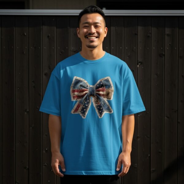 Rustic Americana Patchwork Flag Graphic T-Shirt