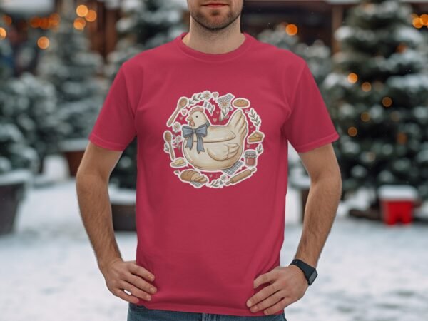 Cottagecore Chicken T-Shirt, Rustic Farm Hen Baking Tee, Cozy Kitchen Shirt, Whimsical Baker Gift, Homestead Apparel