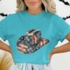 Distressed American Flag Cowboy Hat Graphic T-Shirt