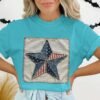 Rustic Patchwork Americana Star T-Shirt