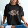 Americana Patriotic Quilted Fish T-Shirt