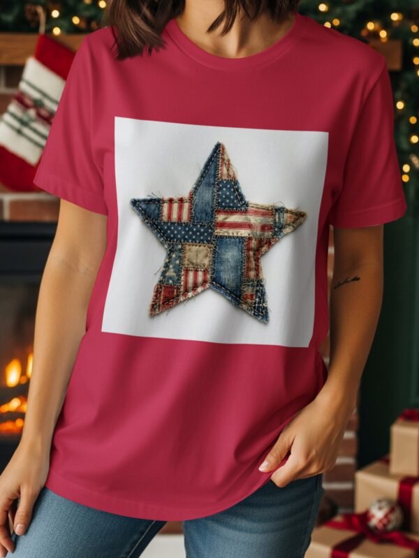 Rustic Americana Patchwork Star T-Shirt