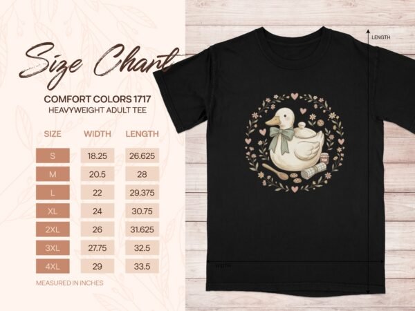 Cottagecore Duck T-Shirt, Whimsical Cozy Duck Baking Tee, Cute Pastel Farmcore Grandmacore Aesthetic Gift for Her