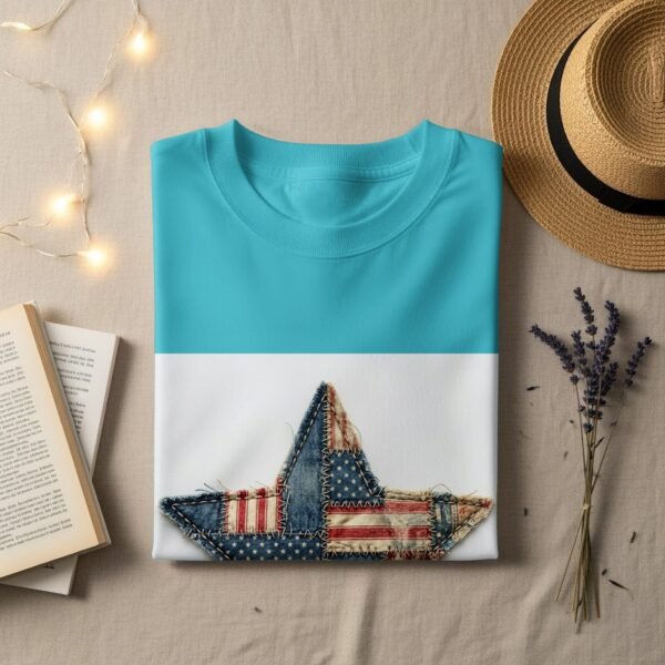 Rustic Americana Patchwork Star T-Shirt