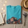 Americana Patriotic Quilted Fish T-Shirt
