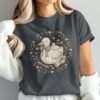 Cottagecore Duck T-Shirt, Whimsical Cozy Duck Baking Tee, Cute Pastel Farmcore Grandmacore Aesthetic Gift for Her