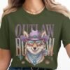 Boho Western Outlaw Coyote T-Shirt, Desert Fox Cowgirl Tee, Southwestern Style Animal Graphic Shirt, Unique Wild Spirit Women's Top