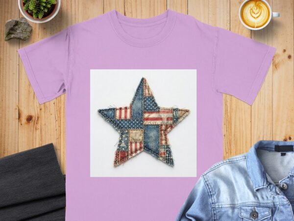 Rustic Americana Patchwork Star T-Shirt