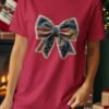 Rustic Americana Patchwork Flag Graphic T-Shirt