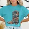 Vintage Americana Cowboy Boot Graphic T-Shirt