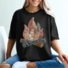 Primitive Americana Campfire Quilt T-Shirt