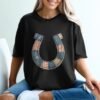 Rustic Americana Patchwork Horseshoe T-Shirt
