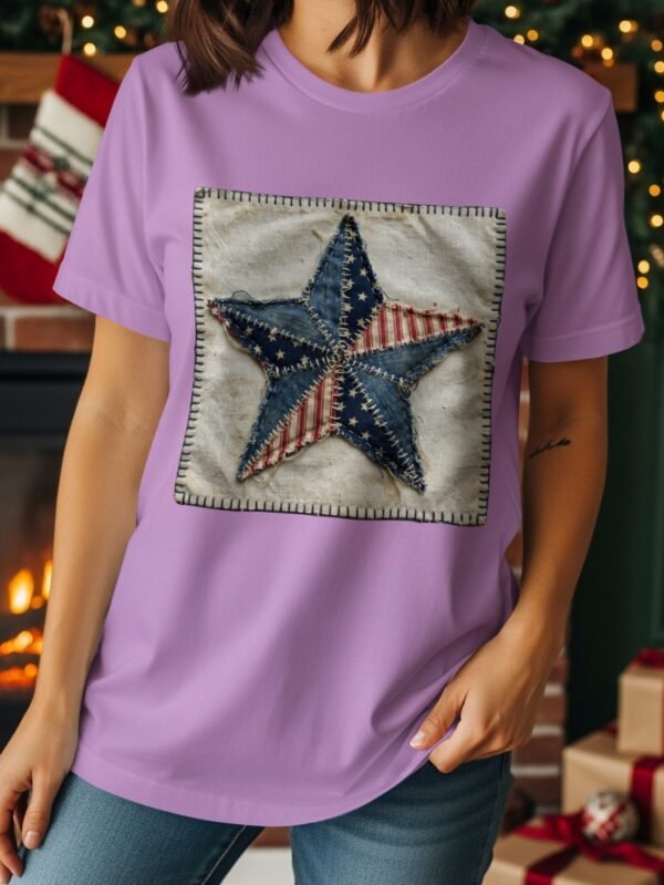 Rustic Americana Stitched Star T-Shirt
