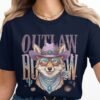Boho Western Outlaw Coyote T-Shirt, Desert Fox Cowgirl Tee, Southwestern Style Animal Graphic Shirt, Unique Wild Spirit Women's Top