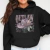 Outlaw Cowgirl T-Shirt, Boho Western Aesthetic Shirt with Bejeweled Hat & Sunglasses, Country Music Festival Tee Gift for Her