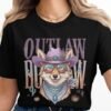 Boho Western Outlaw Coyote T-Shirt, Desert Fox Cowgirl Tee, Southwestern Style Animal Graphic Shirt, Unique Wild Spirit Women's Top