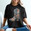Vintage Americana Cowboy Boot Graphic T-Shirt